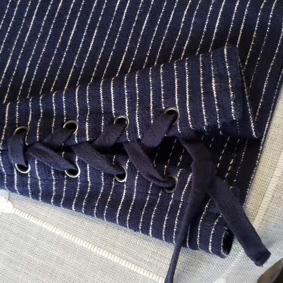 MADEWELL Striped Side-Lace Top, Size S - Picture 15 of 15